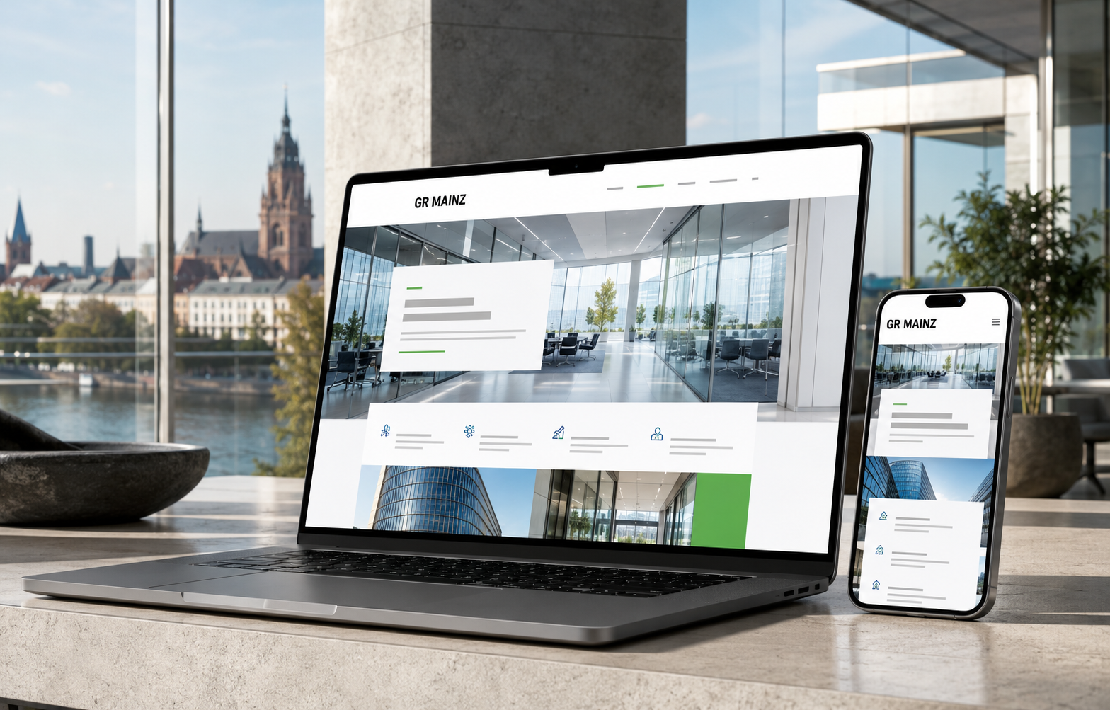 GR MAINZ – Website- und Markenmockup